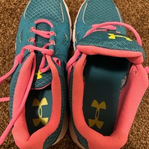 Under Armour Blue and Pink Sneakers